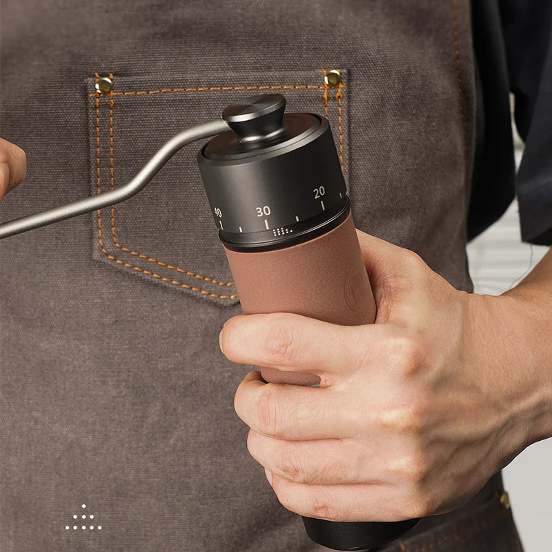 icafilas Manual Coffee Grinder 420 stainless steel 7-core burr coffee bean grinder adjustable grinding thickness anti slip pad