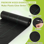 Weed Barrier Fabric Heavy Duty, Woven Weed Control Fabric, Non-Slip Outdoor Rubber Floor Mats, Weed Block Polyethylene Ground Co