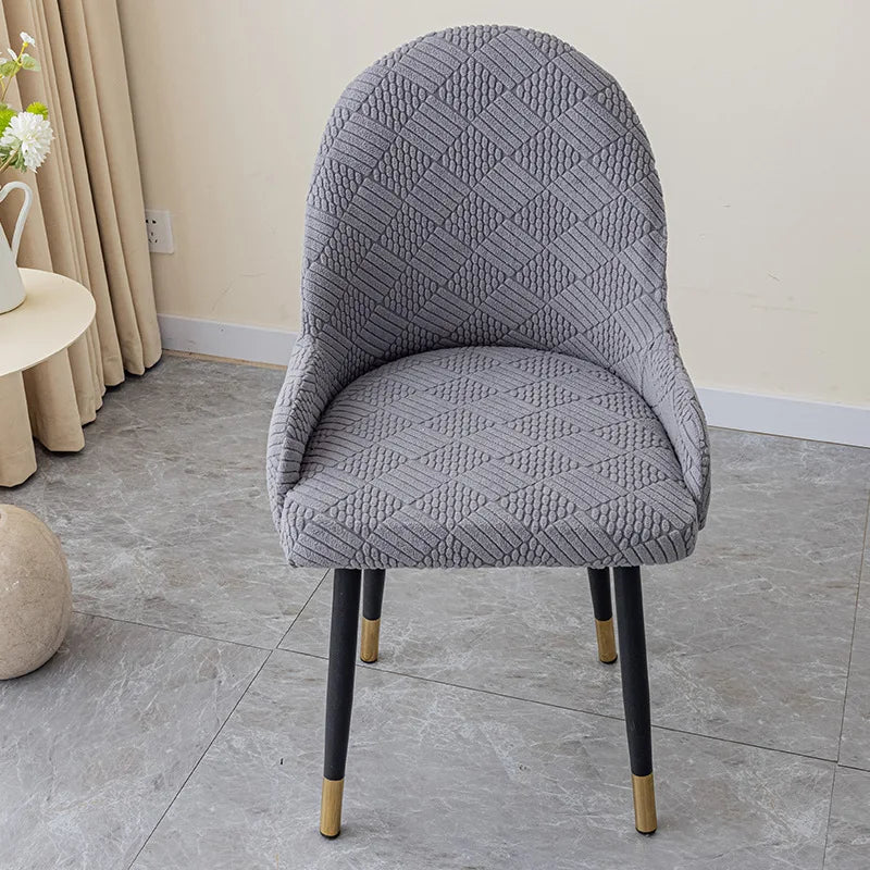 Polar Fleece Semicircle Armchair Covers Stretch Dining Chair Cover Office Chair Slipcovers Kitchen Wedding Banquet Seat Covers