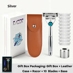 4-Layer Half-Blade DE Safety Razor | Precision Shave with Magnetic Ease | Luxury Eco-Friendly Gift Set