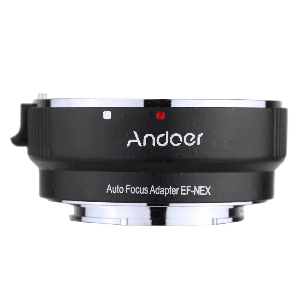 AF EF-NEXII Adapter Ring Andoer Auto Focus for Canon EF EF-S Lens to use for Sony NEX E Mount 3/3N/5N/5R/A7/A7R/A7S/A5000/A5100