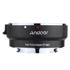 AF EF-NEXII Adapter Ring Andoer Auto Focus for Canon EF EF-S Lens to use for Sony NEX E Mount 3/3N/5N/5R/A7/A7R/A7S/A5000/A5100