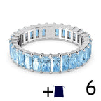 2025 New Dopamine Zircon Couple Ring Suitable for Rainbow Color Candy Theme Daily Dressing Party Party Party Preferred