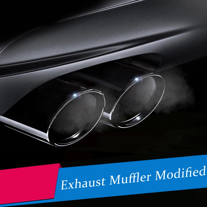 For BMW F10 F20 F30 F32 F34 F36 F48 Car Exhaust Muffler Tip Stainless Steel Pipe Chrome Trim Modified Car Rear Tail Throat Liner