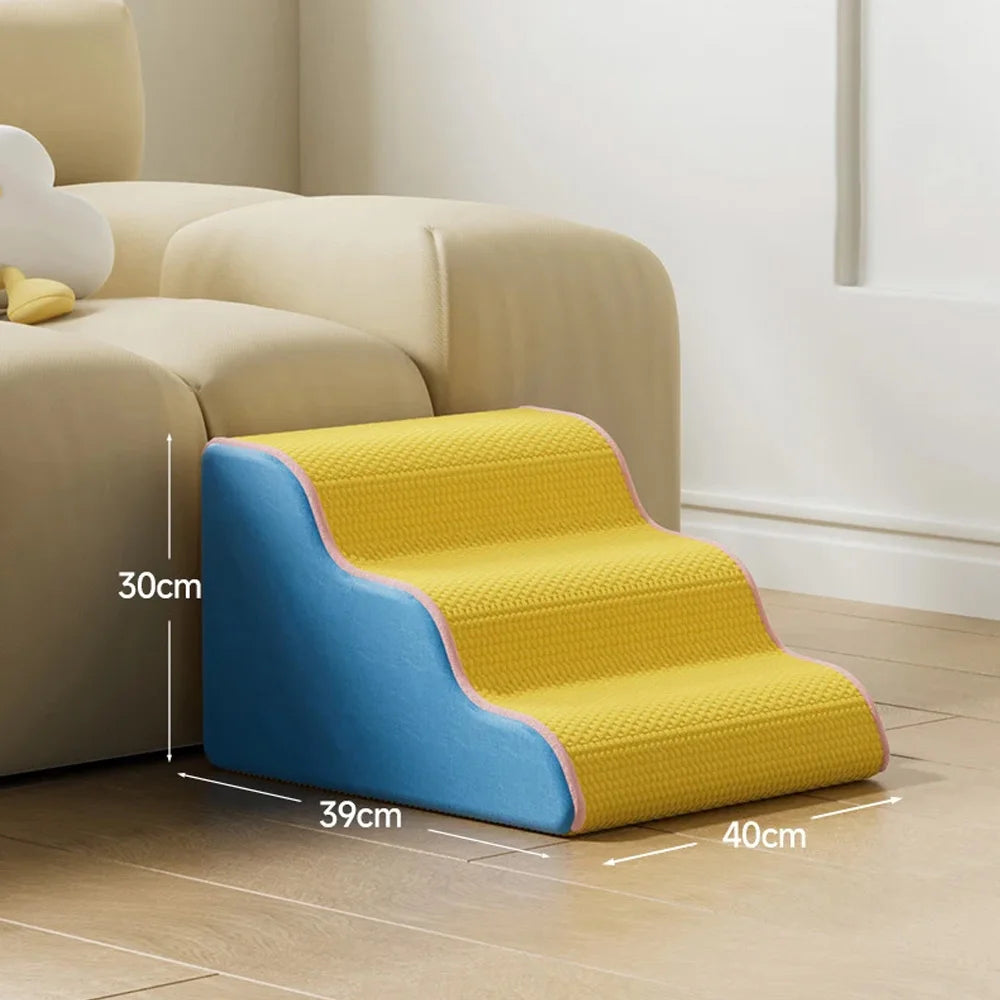 3/4/5 Step Dog Cat Ramp Ladder Pet Stair Memory Foam Sponge Dogs Sofa Removable Washable Training Pet Ramp Stairs Pet Supplies