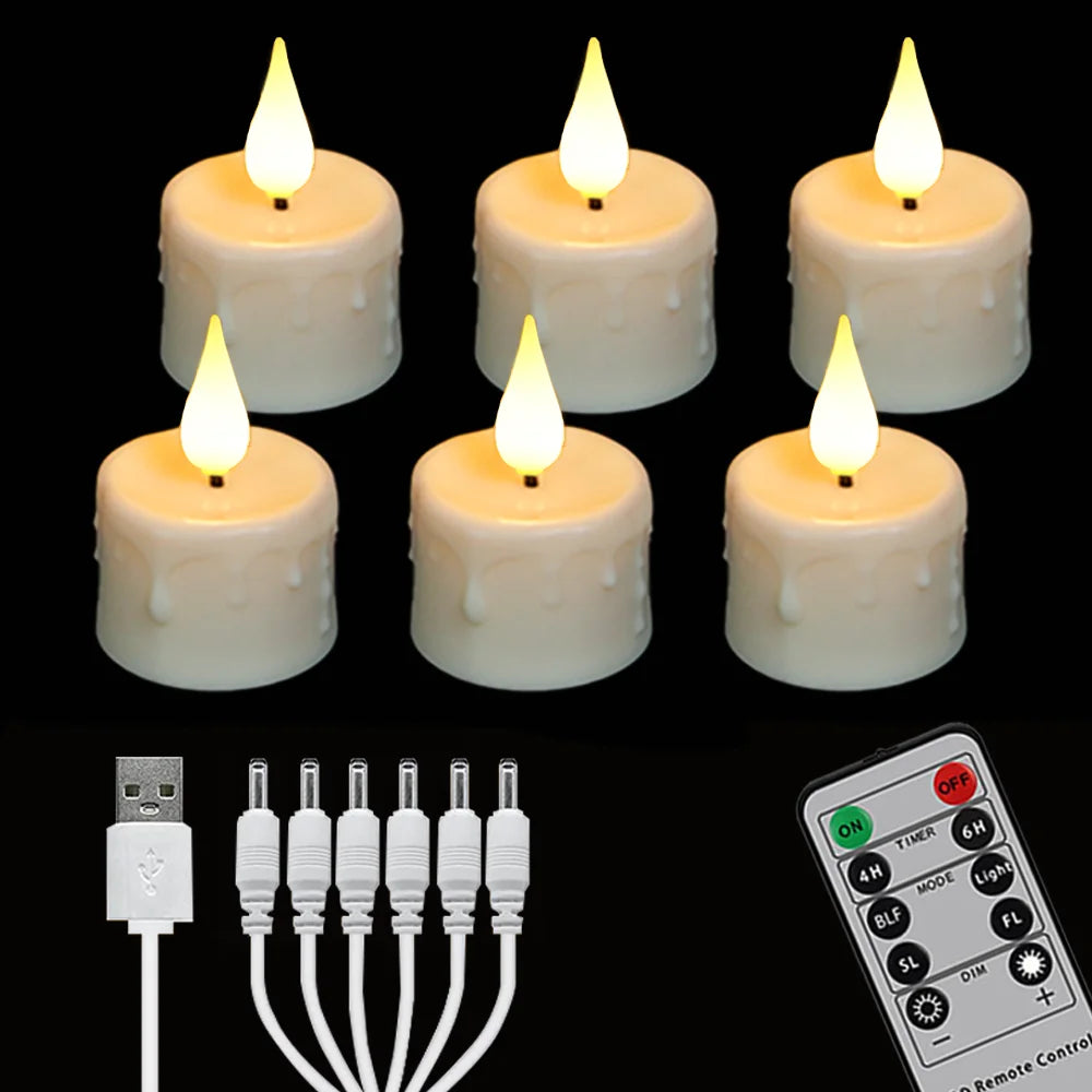 Rechargeable Candle Lamp With Remote Control LED Candles For Room Decor Birthday Home Decor Festival Decoration Flameless Candle