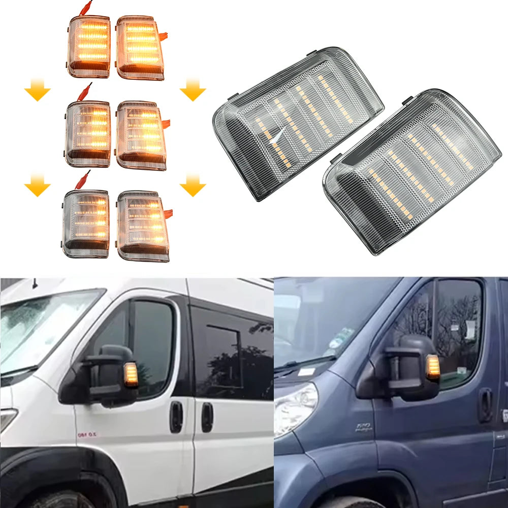 68374916AA For Peugeot Boxer Fiat Ducato Citroen Dynamic LED Turn Signal Light Side Mirror Indicator Sequential Blinker Lamp