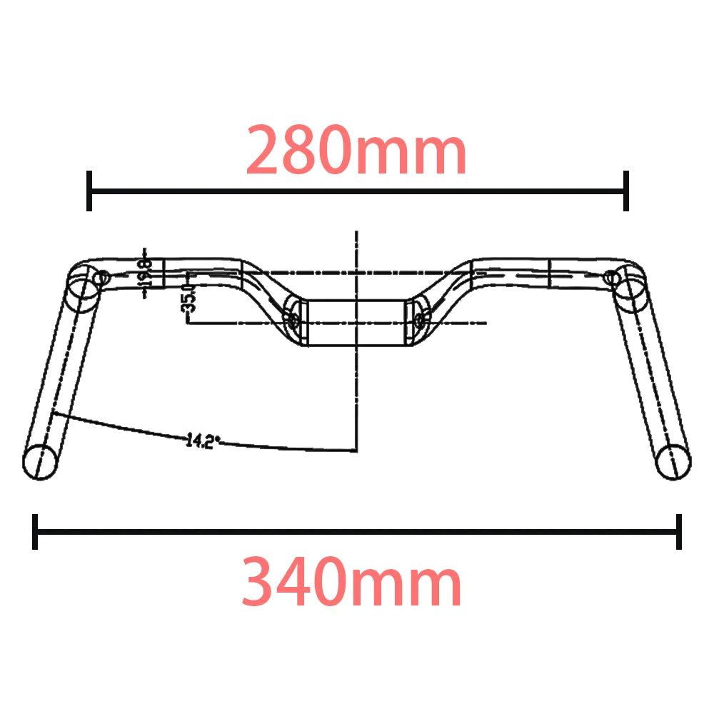 2024 Gravel handle 14 ° Carbon Bicycle Handlebar Aero Handlebar Drop Lift Road Bike Handlebar Internal cable Fixed tooth track