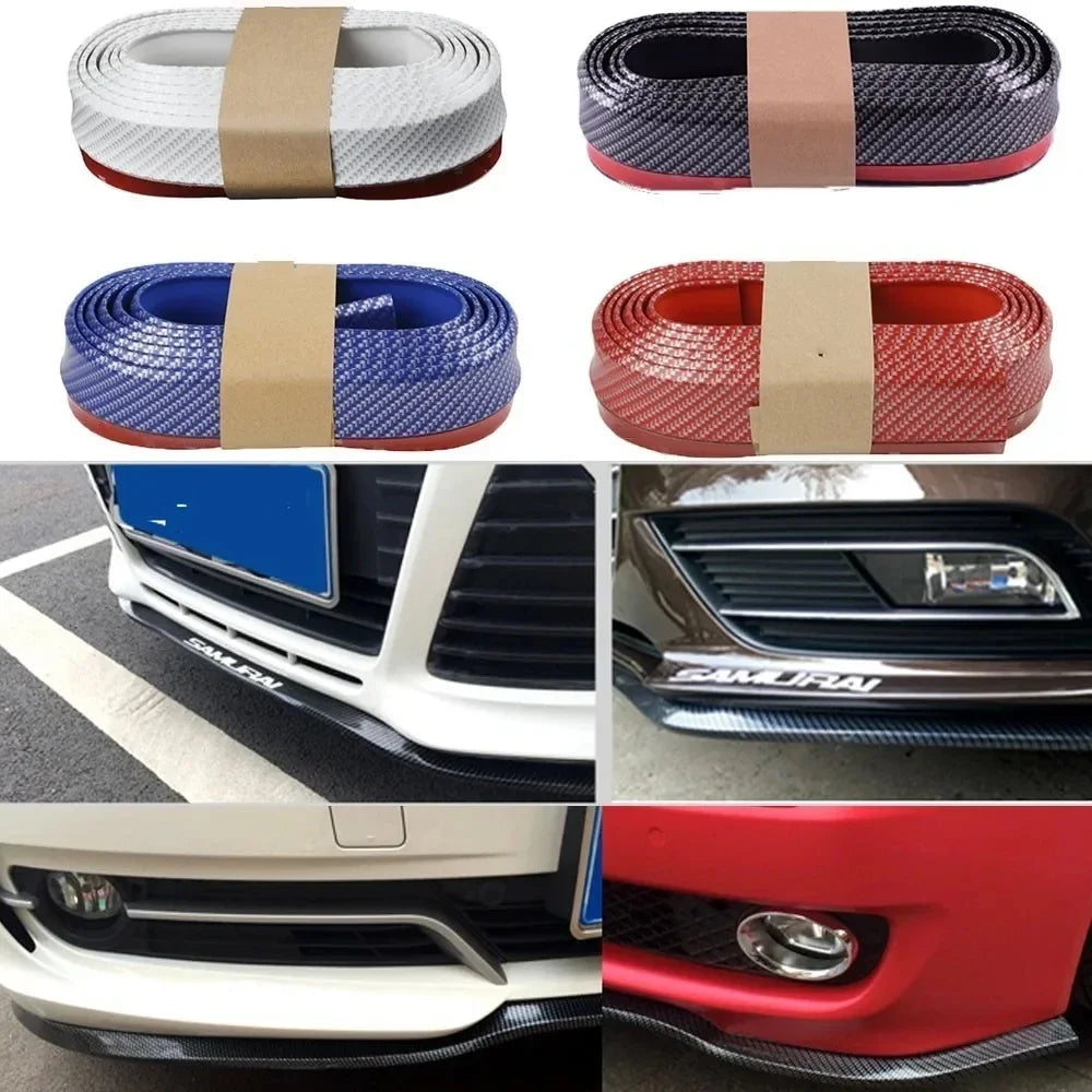 Universal Car Bumper Lip 2.5M Stickers Car Front Bumper Lip Rubber Car Bumper Protectors Exterior Mouldings Bumper Lip Strip