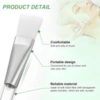 2/4/6/12pcs Facial Mask Brush Soft-head Facial Applicator Brush with Clear Plastic Handle for Spa & Salon Use Skin Care Tools