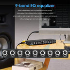 HiFi EQ9 9-Band Stereo EQ Preamp Analog Pre-Amplifier Equalizer Audio Processor for Home/Car