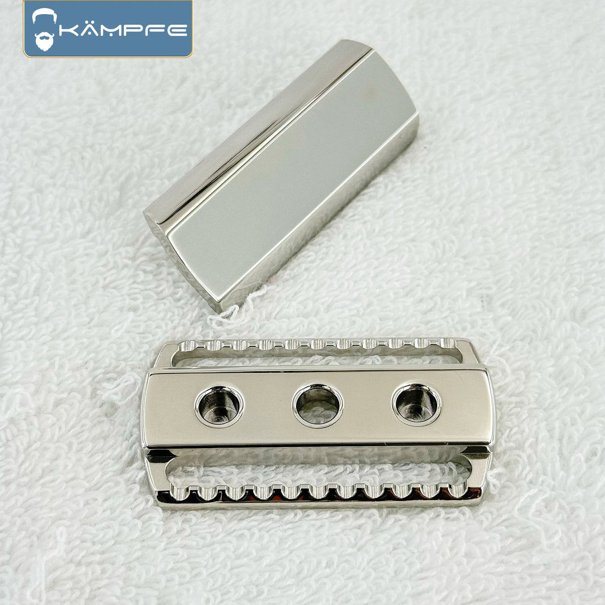 KAMPFE Men's Safety Razor Shaver Head TC4 Titanium CNC Precision Milled, 1pc