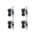 4/8Pcs 4M Reflective Camping Tent Rope Tie Down Fastener Fixed Buckle Pulley Tensioner Ratchet Hangers Awning Wind Rope Outdoor