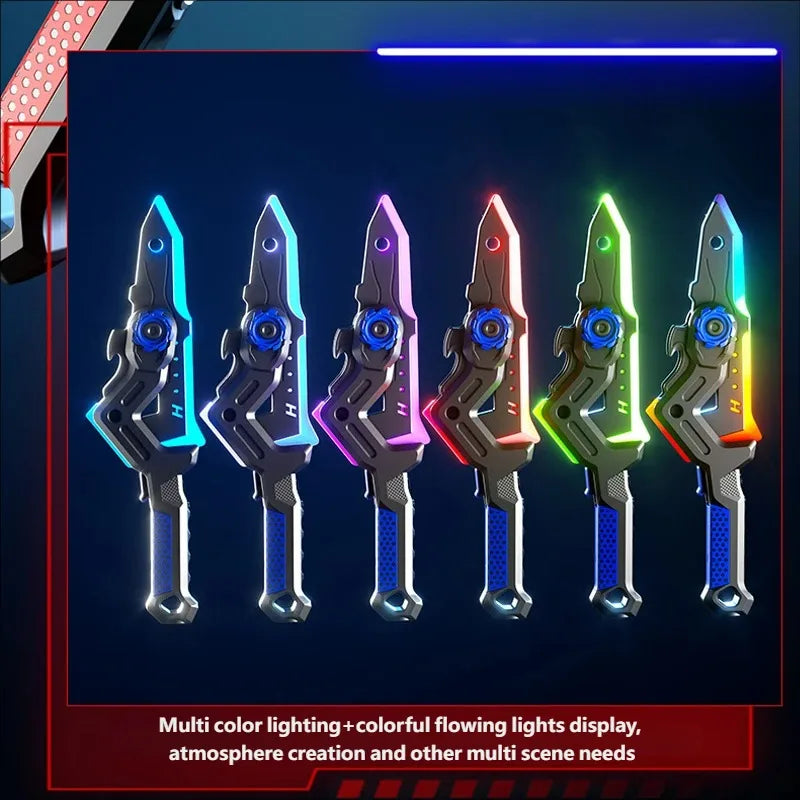 2 in 1 Colorful Glowing Bright Sword Axe Outdoor Toy with Multi-color Changing LED Music Cosplay Cool Flashing Children Toy