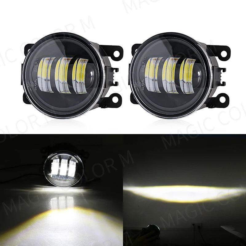 LED Fog Light For Citroen Ford Honda Suzuki Isuzu Mitsubishi Renault Auto Car Fog Lamp 8000LM 30W White Yellow 12V Waterproof