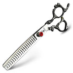 6 "7" Dragon Handle Japanese 440C Steel Barber Scissors Professional Cutting and Thinning Scissors
