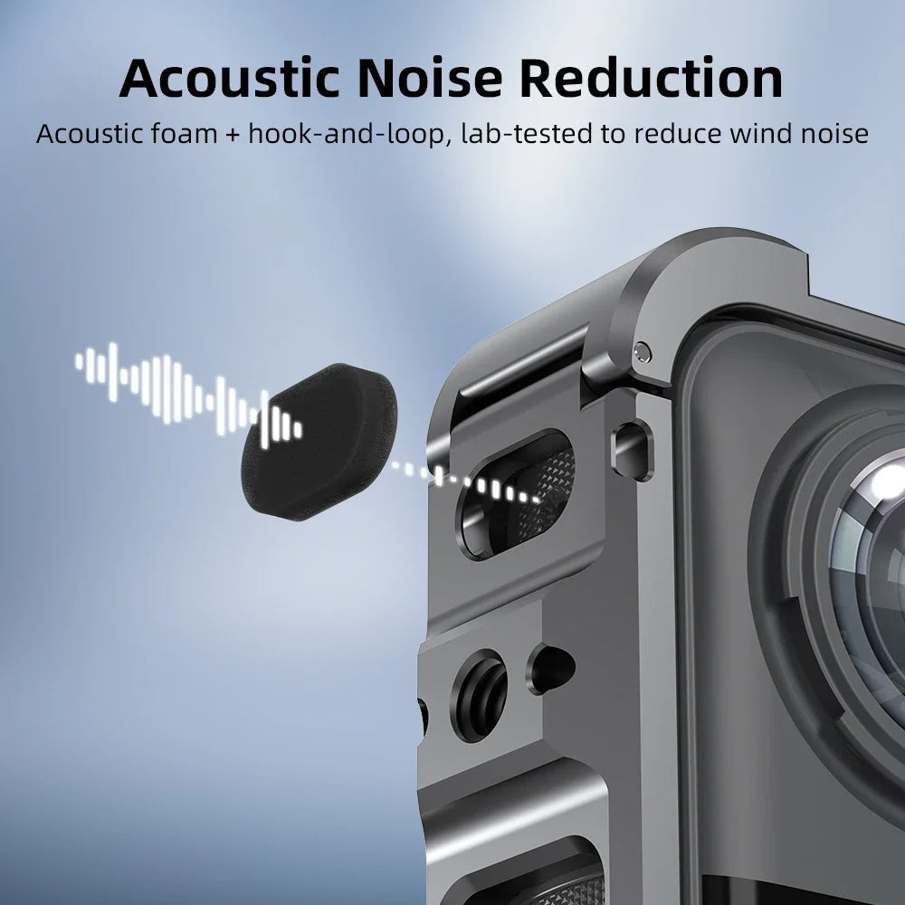 Aluminum Protective Case For Insta360 X5 Camera Frame Rabbit Cage With Silicone Lens Cover Cold Shoe For Insta 360 X5 Accessory