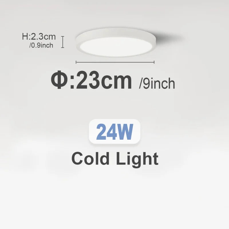 Ultra-Thin LED Ceiling Lamp Chandelier 23/30cm with Remote Control for Home Decor Lighting in Living Room Bedroom Kitchen