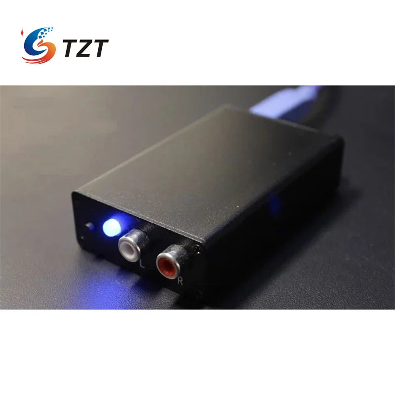 TZT A61 Analog to Digital Converter RCA to Optical & Coaxial Output ADC w/ 48KHz 96KHz & 192KHz Sample Rates