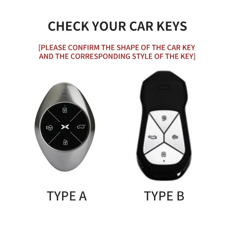 Suede Leather Car Key Case for Xiangpeng Xpeng P5 P7 G3 G6 G9  X2 N5 F30 H93 X9 2019 2020 2021 2022 2023 Remote Fob Shell Case