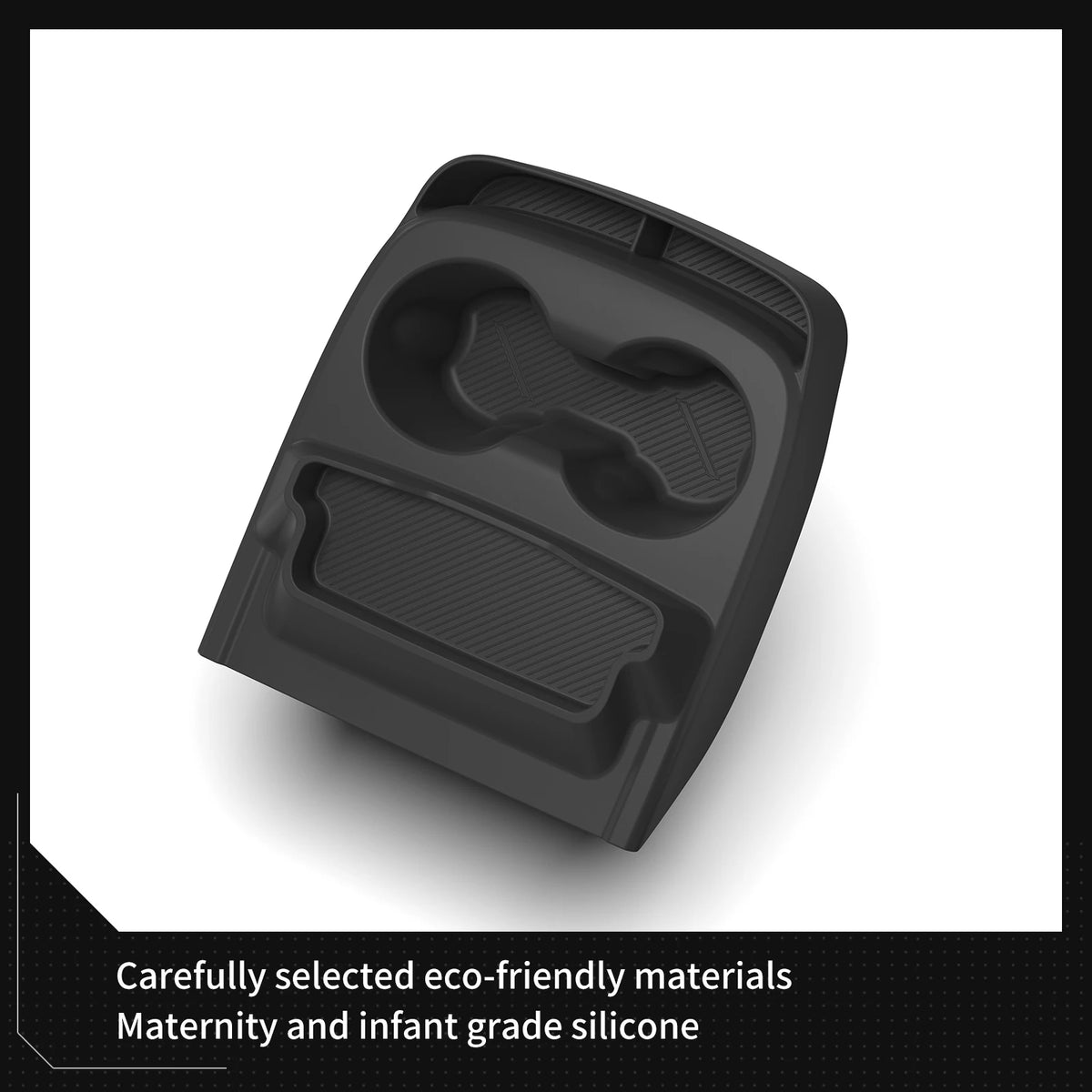Tesla Model Y Juniper 2026 Center Console Cup Holder Insert Storage Case, Black