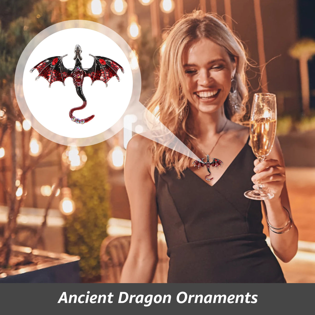 10Pcs Alloy Dragon Shape Charms Stylish Cartoon Spread Wing Dragon Enamel Pin Creative Jewelry Accessories Lapel Brooch Badge