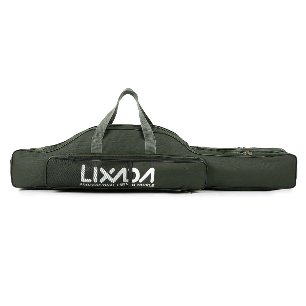Fishing Bag Portable Folding Fishing Rod Reel Bag Fishing Pole Gear Tackle Tool Carry Case Carrier Travel Storage Bag Organizer