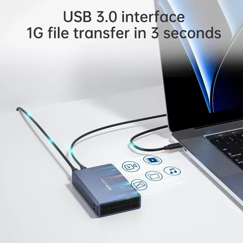 ACASIS 2-Bay RAID External HDD Enclosure - USB 3.0 Dual Hard Drive Dock for 2.5" SATA SSD/HDD, Support RAID/JBOD  & Tool-Free