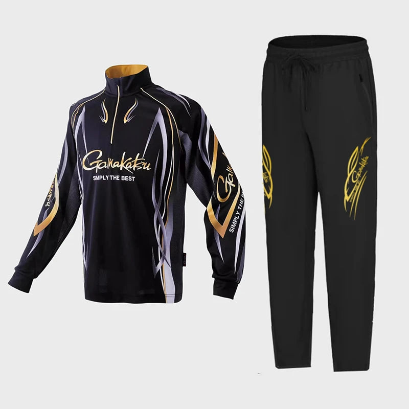 Gamakatsu Men's Fishing Jacket Quick Dry Sun Protection Breathable Ice Silk, Sizes L-4XL