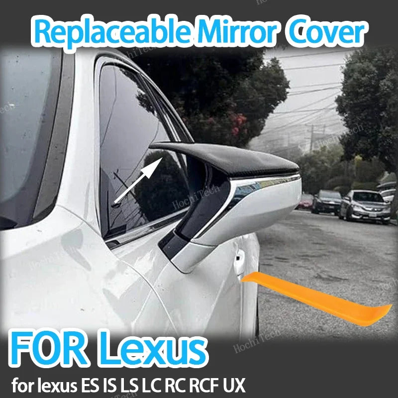 For Lexus ES IS LS LC RC RCF UX Car Accessories F SPORT style Glossy Black Side Mirror cover Caps