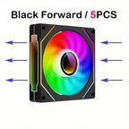 PRISM IV PRO Case Cooling Fan 120mm 5V 3 PIN ARGB, 12V 4 PIN PWM, for CPU & Case,Infinity Mirror Series,1650 RPM, 65 CFM