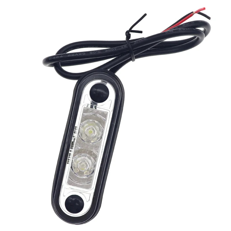 10pcs 12/24V Waterproof LED Side Marker Lights Clearance Rear Tail Brake Indicator Turn Signal Lamps Truck Trailer Tractor Van