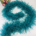 6 Layer Ostrich Feathers Boa Wedding Accessories Plumas De Faisan 2 Meters Clothing Plume Art and Craft Supplies Party Dresses