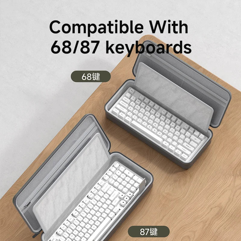 Hagibis Keyboard Portable Carrying Case 68/87 Keys EVA Travel Pouch Electronic Organizer Travel Case Bag Hardshell Shockproof