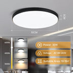 Golden Led Ceiling Lamp 220V Dustproof Ceiling Panel Lamp Indoor Bathroom Lamp for Living Room Decor Ultra-thin Ceiling Lights