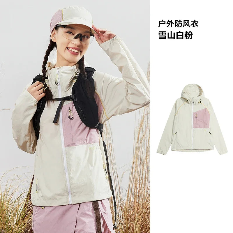 VECTOR Men Woman Windproof Hiking Jacket Waterproof Outdoor Sportswear UPF40+ Breathable Coat Camping and Outdoor Hiking