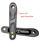E-Bike Crank Arm Set Alloy Square Taper Hole Exercise Bike Dynamic Crankset 114/127/135/140/152/160/165/170/175 Bicycle Parts