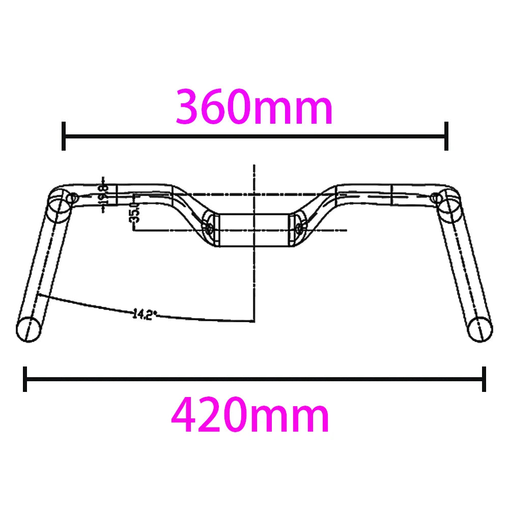 2024 Gravel handle 14 ° Carbon Bicycle Handlebar Aero Handlebar Drop Lift Road Bike Handlebar Internal cable Fixed tooth track