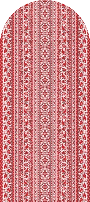 Red Embroidered Hibiscus Pattern Arched Background Cover for Birthday Bride Shower Decoration Photography Background
