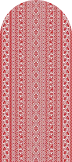 Red Embroidered Hibiscus Pattern Arched Background Cover for Birthday Bride Shower Decoration Photography Background