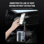 Car Cup Holder Tablet and Phone Mount, Universal Stand for 4-13 Inch Devices, Secure Holder for Navigation and Passenger Viewing
