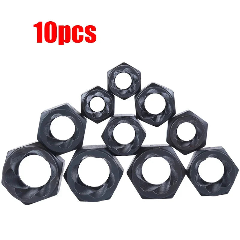 10/13Pcs Impact Damaged Bolt Nut Remover Extractor Socket Tool Set Nut Removal Wrench