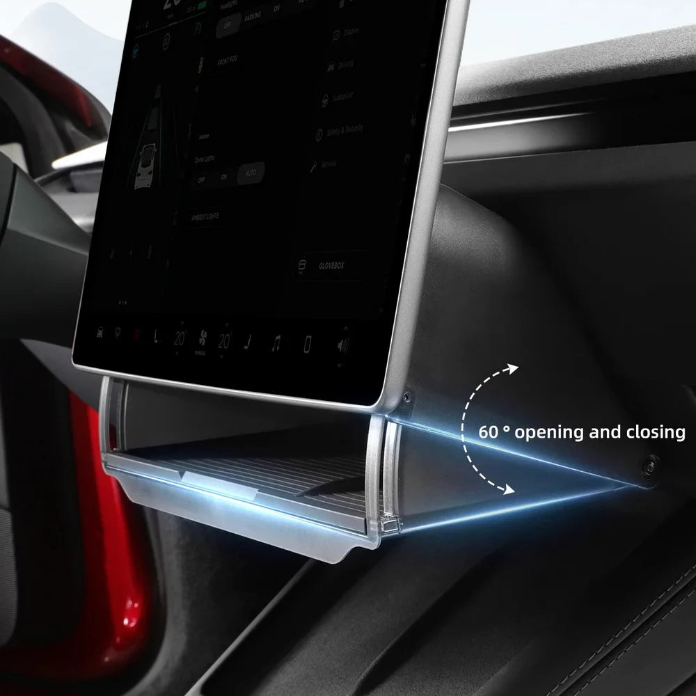 For Tesla New Model 3 Y Juniper Highland 2025-2020 2026 Car Hidden Under Screen Storage Box Central Control Organizer Case Tray
