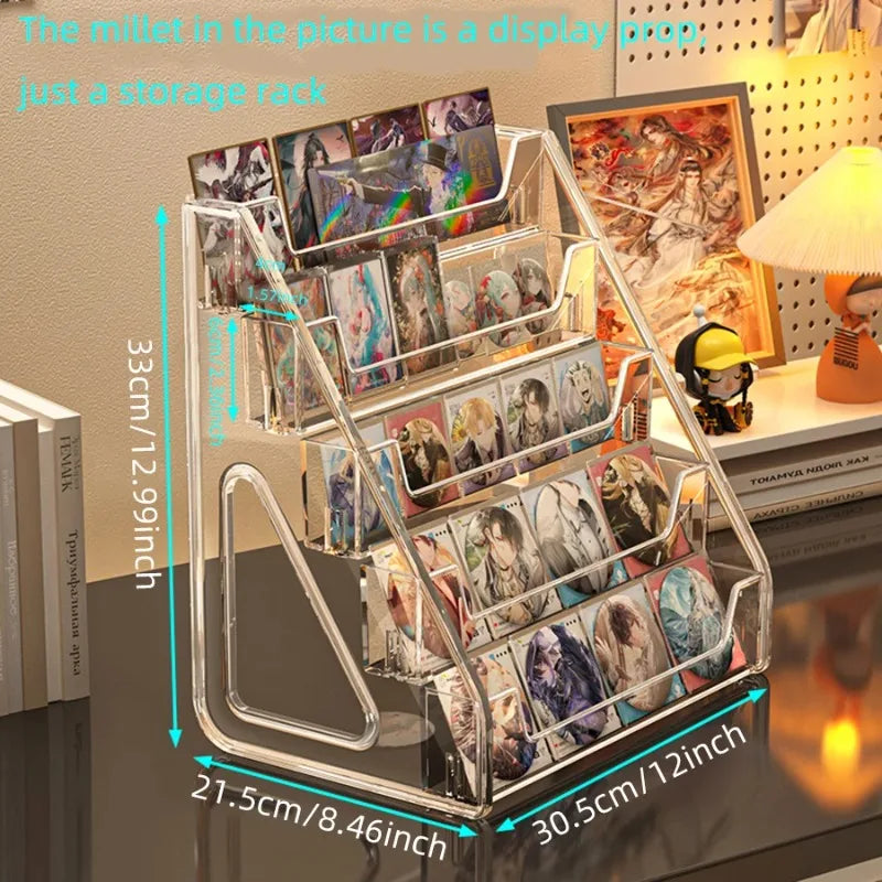 1PC Step Display Rack Desktop Multi-Tier Stand for Cards Photos Stationery Small Accessories Storage