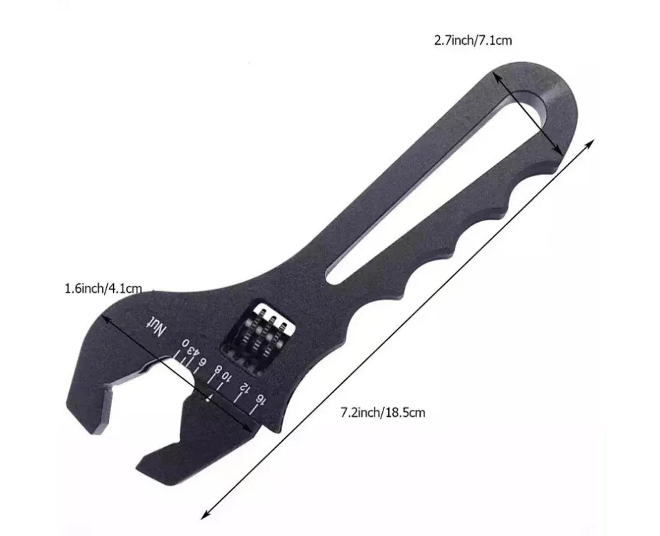 Adjustable AN Aluminum Wrench Hose Fitting Tool Aluminum Spanner AN3-AN12 Wrench Spanner Fitting Tools