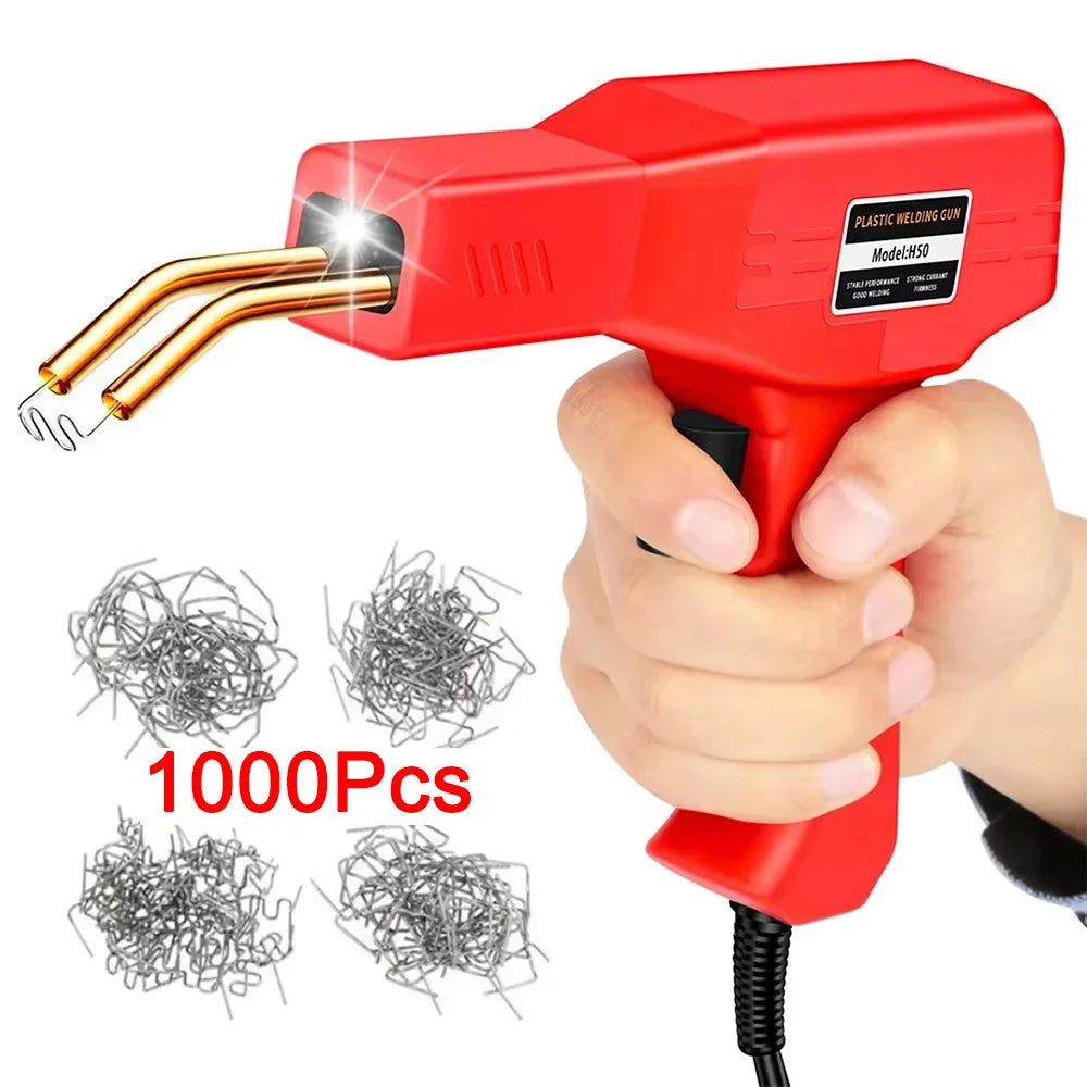 Upgraded 220W / 50W Plastic Welder 2 in 1 Plastic Welding Kit Hot Stapler Soldering Gun Car Bumper Repair Kit for Plastic Repair