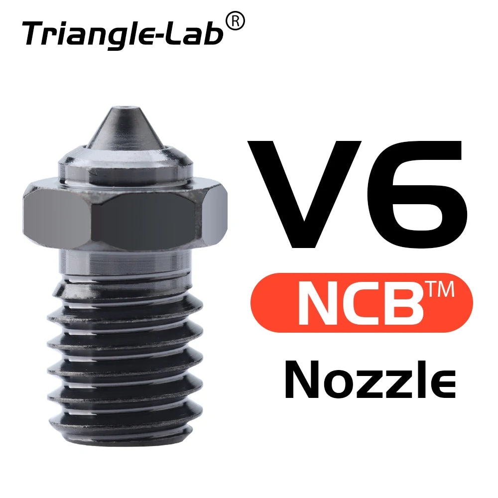 Trianglelab NCB™ Nozzle V6 VOLCANO MK8 DLC Bimetal Hardened Steel Copper Alloy Diamond-like coating  Wear Resistant for voron3D