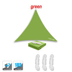 Green Waterproof Triangular Sunshade Sail Sunscreen Cloth Rainproof Awning for Balcony Courtyard Outdoor Shade Solution
