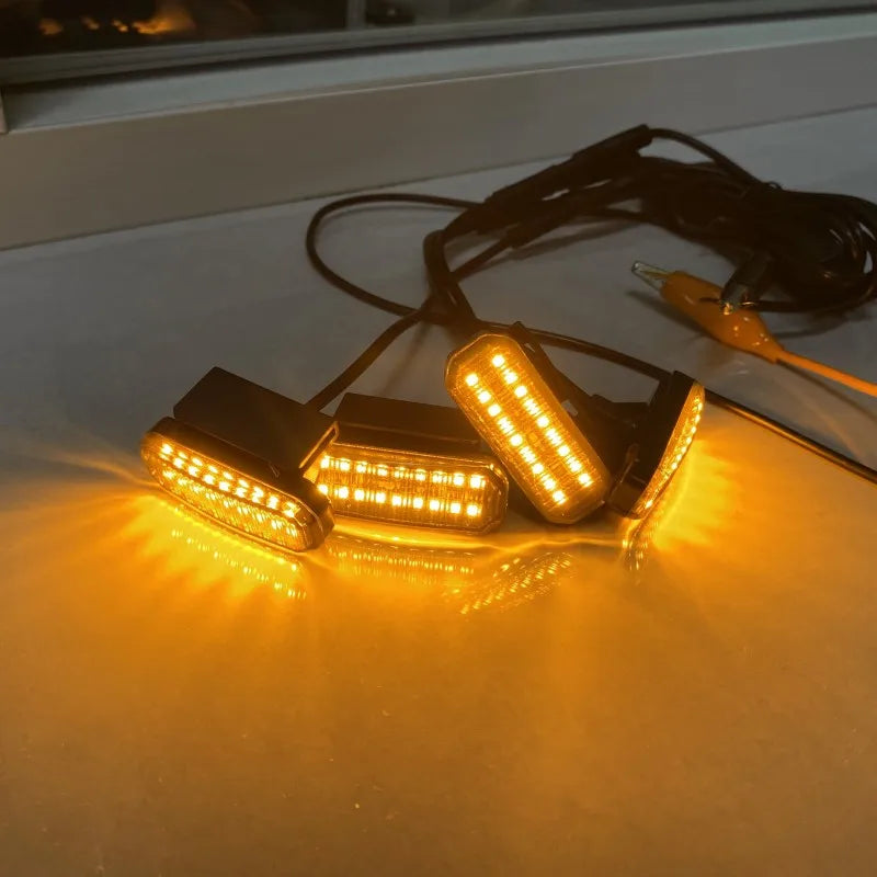 18LED Front Grille Light For Nissan Navara/Terra Car Daytime Running Light Wheel Eyebrow Lamp For Pickup Offroad 12V