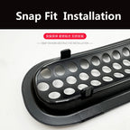 Car Front Grille Mesh Inserts 7pcs, Black Clip-in Grille Guard for Jeep Wrangler JK JKU 2007-2015